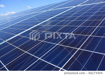 Solar Panels Against The Deep Blue Sky 88273404