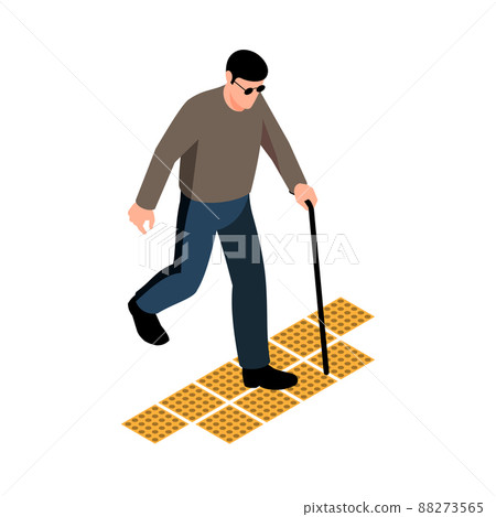 Isometric Blind Man 88273565