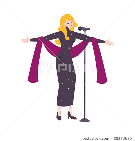Popular Singer Flat Composition 88273680