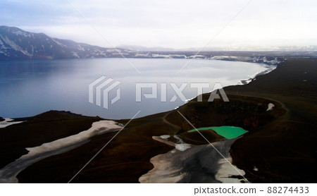 Askja crater, Oskjuvatn and Viti lakes 88274433