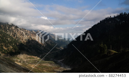 Panorama of Lowari pass and Dir valley Khyber Pakhtunkhwa Pakistan Panorama of Lowari pass and Dir valley Khyber Pakhtunkhwa Pakistan 88274453