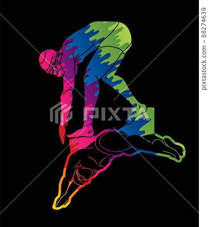 Group of People Swimming Action Swimmer Cartoon Sport Graphic Vector Group of People Swimming Action Swimmer Cartoon Sport Graphic Vector 88274639