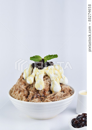 Korean dessert "Bing Su" on Isolated white background Korean dessert "Bing Su" on Isolated white background 88274658