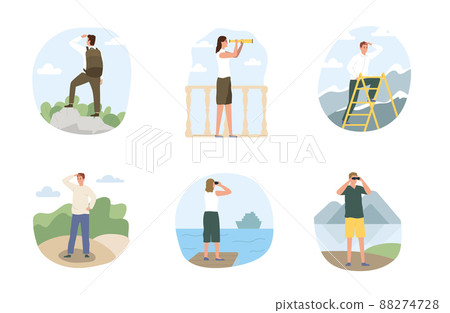 People Looking Into Distance 88274728