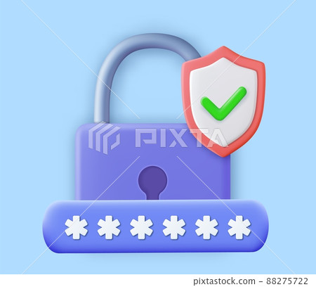 3d security shield lock check mark 3d security shield lock check mark 88275722