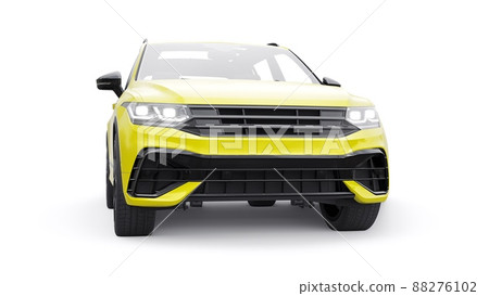 Compact sports city SUV for exciting driving, for work and family on a white isolated background. 3d rendering. Compact sports city SUV for exciting driving, for work and family on a white isolated background. 3d rendering. 88276102