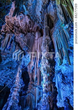 Upper Rock Nature Reserve at Gibraltar. Exploring Old St. Michaels Cave. 88277389