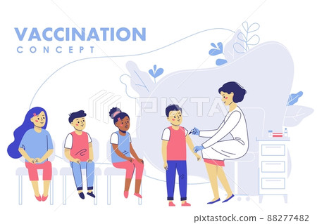 Children vaccination concept for immunity health. Healthcare, medical treatment, prevention and immunize. Children vaccination concept for immunity health. Healthcare, medical treatment, prevention and immunize. 88277482