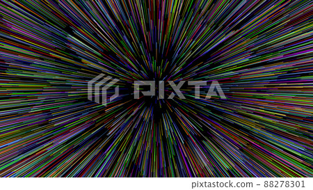 Abstract colored background 3d. Multicolor lines and shapes on an empty black background. Abstract colored background 3d. Multicolor lines and shapes on an empty black background. 88278301