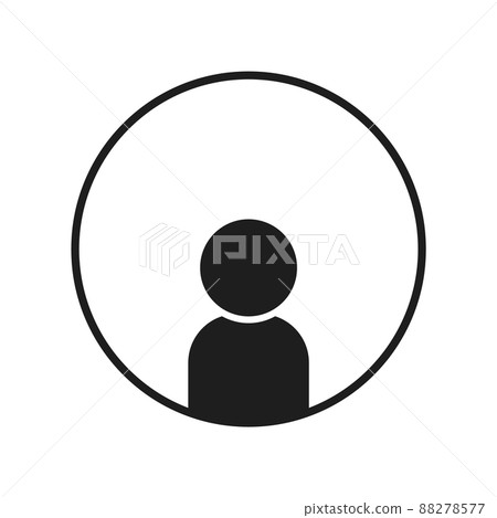 一個人的上身圖標象形圖-獨自一人，一個人的形像素材 88278577