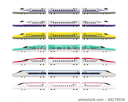 Shinkansen vehicle illustration material Shinkansen vehicle illustration material 88279036