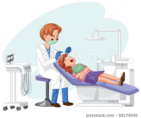 Dentist examining patient teeth Dentist examining patient teeth 88279696