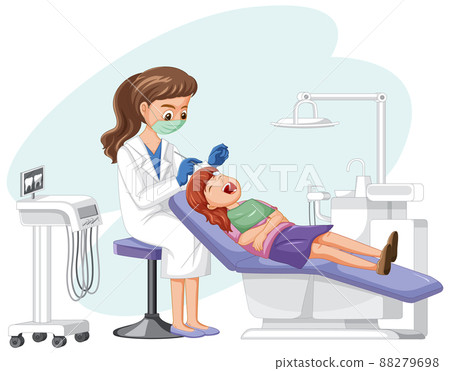 Dentist examining patient teeth 88279698