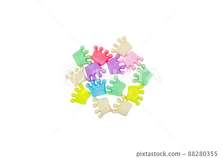 Children's and women's jewelry bright stickers for clothes on a white background 88280355