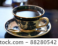 Black coffee in a high-class coffee shop 88280542