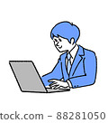 Businessman doing personal computer work 88281050
