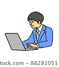 Businessman doing personal computer work 88281051