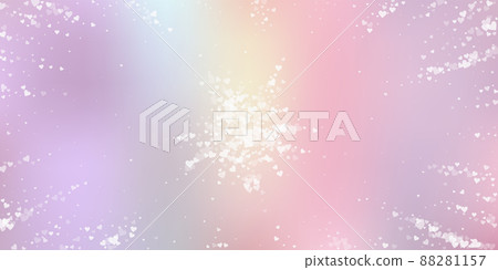 White heart love confettis. Valentine's day explosion authentic background. Falling transparent hearts confetti on pinkish background. Delightful vector illustration. White heart love confettis. Valentine's day explosion authentic background. Falling transparent hearts confetti on pinkish background. Delightful vector illustration. 88281157