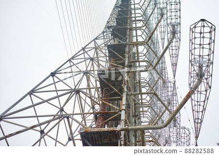 Duga radar system in abandoned military base in Chernobyl Duga radar system in abandoned military base in Chernobyl 88282588