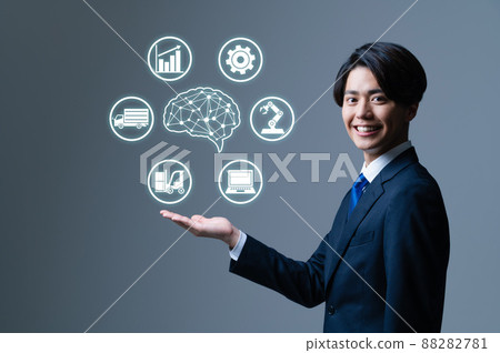 年輕商人 DX 自動化形象 年輕商人 DX 自動化形象 88282781