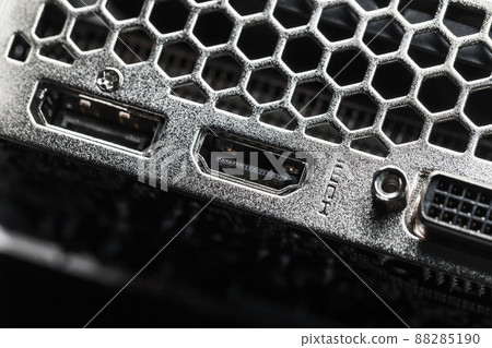 New shiny PC ventilation grille and digital video sockets 88285190