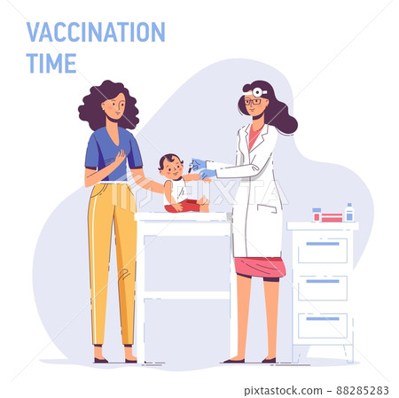 Family vaccination concept for immunity health. Healthcare, medical treatment, prevention and immunize. Family vaccination concept for immunity health. Healthcare, medical treatment, prevention and immunize. 88285283