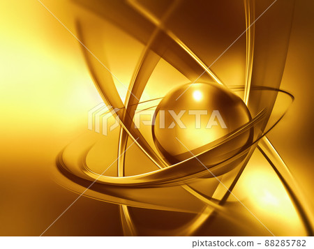 golden atom close up golden atom close up 88285782