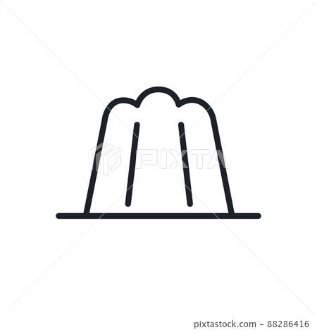 Pudding icon. Sweet desserts and pastry isolated line icons 88286416