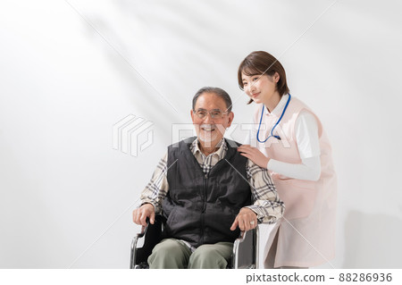 Long-term care image Young women Senior men 88286936