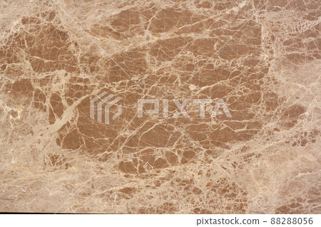 Brown marble texture with cracks. Brown marble tile. Horizontal photo. 88288056
