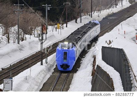 室蘭本線禮文-Koboro JR北海道木葉281系列北斗 室蘭本線禮文-Koboro JR北海道木葉281系列北斗 88288777