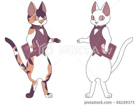 Cafe clerk (calico cat & white cat) Cafe clerk (calico cat & white cat) 88289375