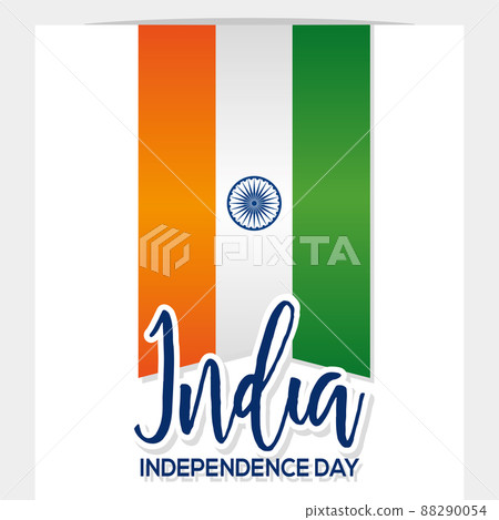Isolated flag India independence day vector illustration Isolated flag India independence day vector illustration 88290054