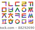 Hangul consonant graphic design source 88292690