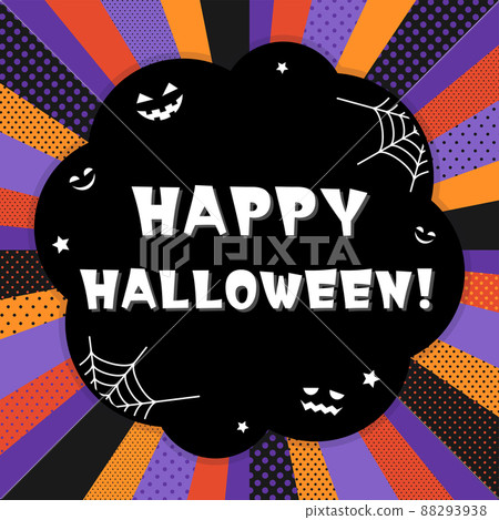 HAPPY HALLOWEEN 集中線 x 點框材質/萬聖節色(方形) HAPPY HALLOWEEN 集中線 x 點框材質/萬聖節色(方形) 88293938