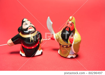 三國志人物玩偶關羽和張飛 三國志人物玩偶關羽和張飛 88296497