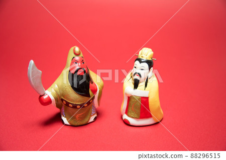 Sangokushi character dolls Liu Bei and Guan Yu 88296515