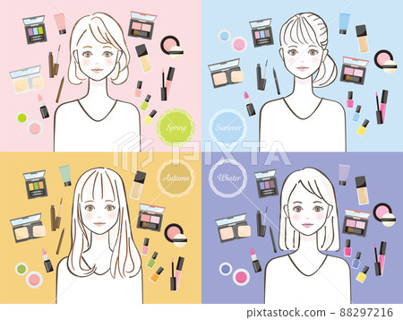 個人色彩診斷的女性套裝插圖素材 個人色彩診斷的女性套裝插圖素材 88297216