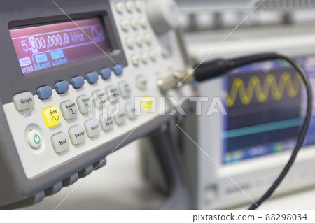 Power supplies and electronic measuring devices in the laboratory 88298034