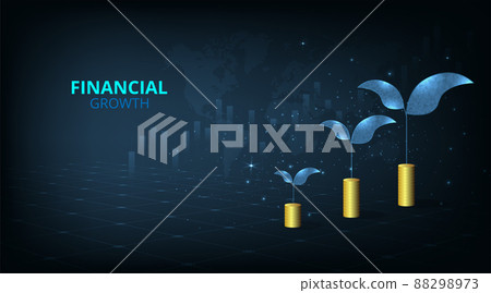 Concept of financial growth. 88298973