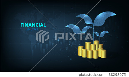 Concept of financial investing growth. 88298975