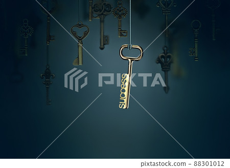 onceptual image with hanging keys 88301012