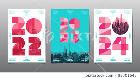 annual report 2022,2023 , 2024 , template layout design, cover book. 88301645