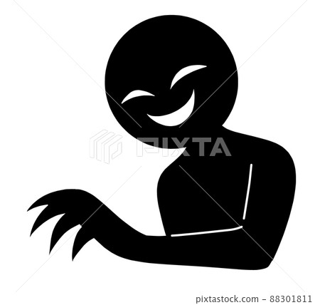 Silhouette material of the figure of the villain image 88301811