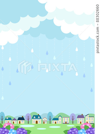 Rainy season countryside background dark 88302660