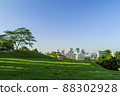 Olympic Park scenery that goes well with high-rise buildings in the city 88302928