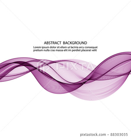 Abstract magenta wave background design, movement of magenta wave lines on white background 88303035