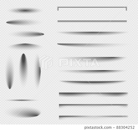 Vector shadows collection on transparent... - Stock Illustration [88304252]  - PIXTA