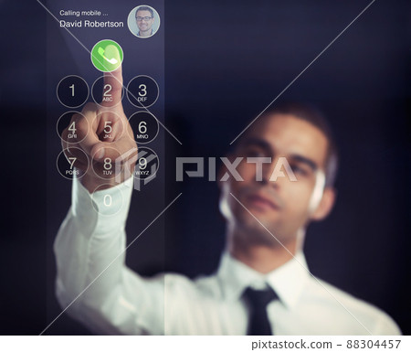 A man using a touch sensitive keypad to access a secure area. All screen content is designed by us and not copyrighted by others, and upon purchase a user license is granted to the purchaser. A A man using a touch sensitive keypad to access a secure area. All screen content is designed by us and not copyrighted by others, and upon purchase a user license is granted to the purchaser. A 88304457