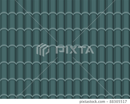 Seamless tile roof. Textured pattern of repeat ceramic rooftop. Clay tiles texture of house covering. Shingles illustration 88305517